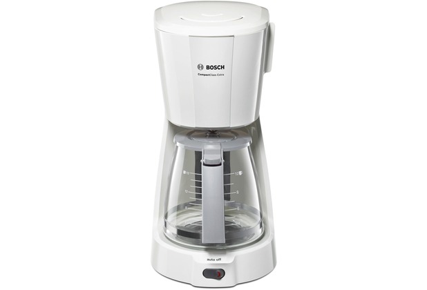 Bosch TKA3A031 Filter-Kaffeemaschine CompactClass Extra Primärfarbe: weiß, Sekundärfarbe: Hellgrau