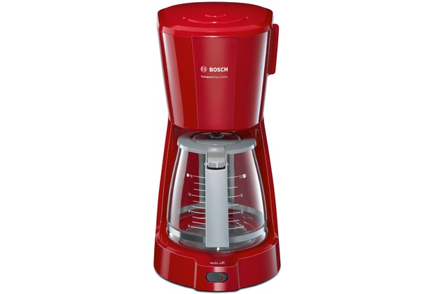 Bosch TKA3A034 Filter-Kaffeemaschine CompactClass Extra Primärfarbe: rot, Sekundärfarbe: Hellgrau