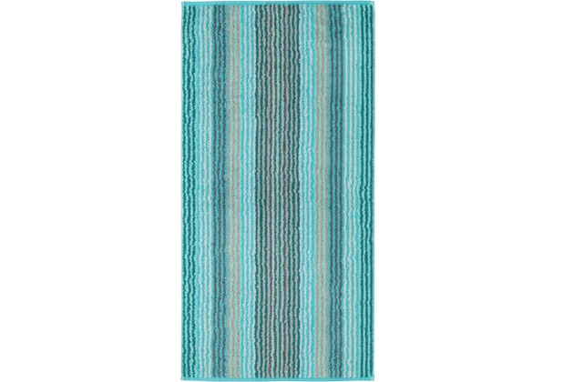 cawö Handtuch türkis 50 x 100 cm, mehrfarbige Streifen