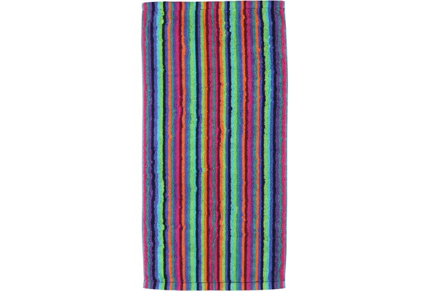 cawö Lifestyle Streifen Duschtuch multicolor 70x140 cm dunkel