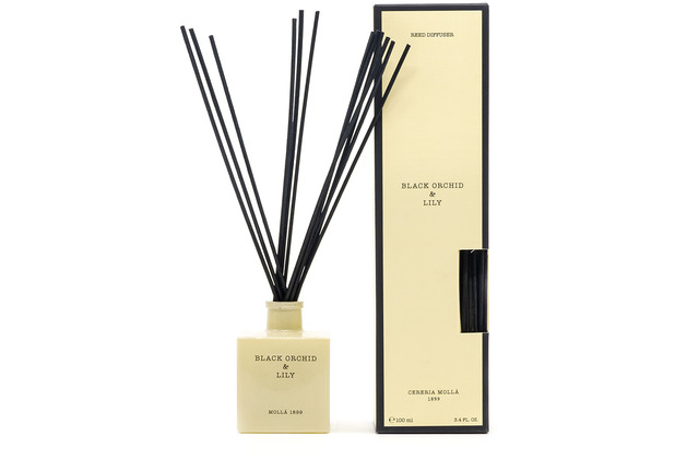 Cereria Moll Premium Reed Diffuser 100ml Schwarze Orchidee & Lilie (Schwarz Orchid & Lily)