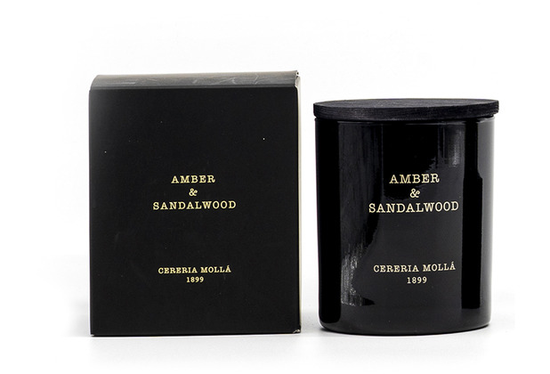 Cereria Moll Premium Vegetable Wax Candle in Glass 230gr Amber & Sandelholz (Amber & Sandalwood)