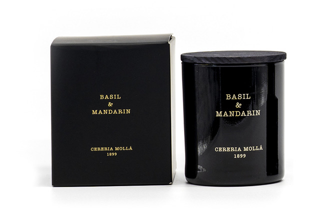 Cereria Moll Premium Vegetable Wax Candle in Glass 230gr Basilikum & Mandarine (Basil & Mandarn)