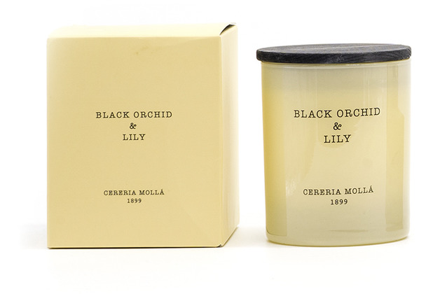 Cereria Moll Premium Vegetable Wax Candle in Glass 230gr Schwarze Orchidee & Lilie (Schwarz Orchid & Lily)