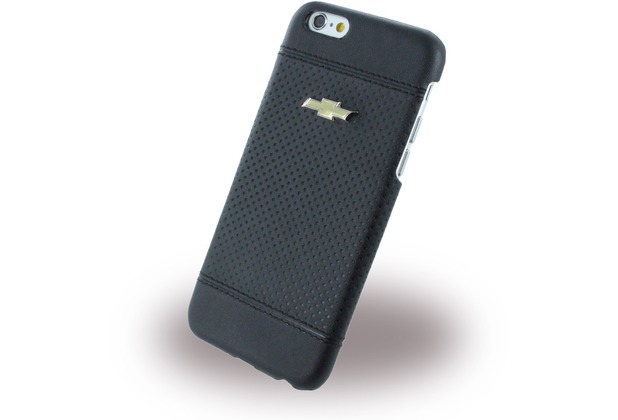 chevrolet Debossed Dots, Leder Hard Cover für Apple iPhone 6 Plus/6s Plus, schwarz