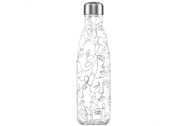 Chillys Isolierflasche Line Drawing Faces Gesichter 500ml