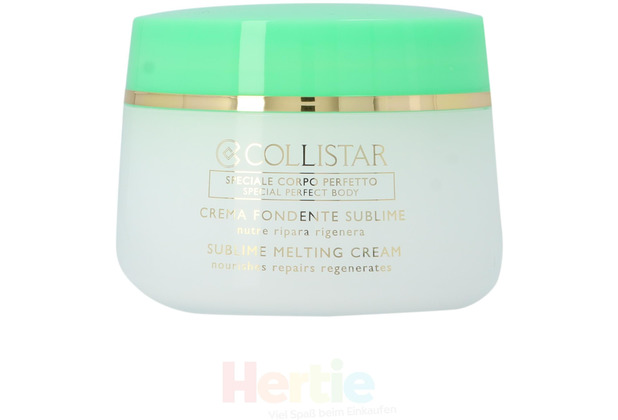 Collistar Sublime Melting Cream Nourishes Repairs Regenerates - For Very Dry Skins, Körpercreme 400 ml