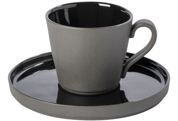 Costa Nova LAGOA ECO-GRS Kaffeetasse mit Untertasse 0.21 L black