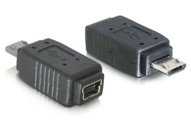 DeLock Adapter Micro-USB Stecker auf Mini-USB Buchse