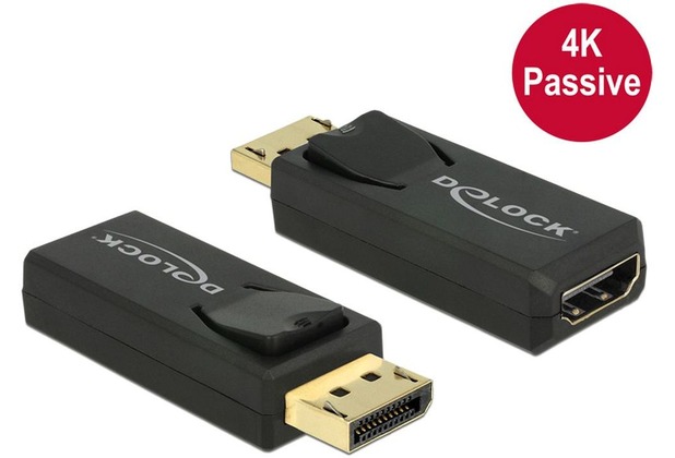 DeLock Adapter DisplayPort 1.2 Stecker > HDMI Buchse