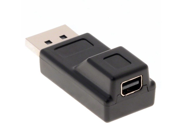 DeLock Adapter Displayport Stecker > Displayport mini Buchse schwarz