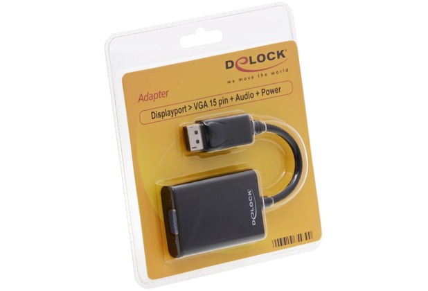 DeLock Adapter Displayport Stecker > VGA 15 Pin