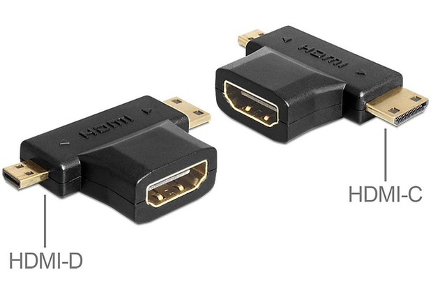 DeLock Adapter HDMI-A Buchse > HDMI-C + HDMI-D