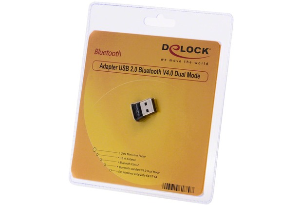 DeLock Adapter USB 2.0 Bluetooth V4.0 Dual Modus