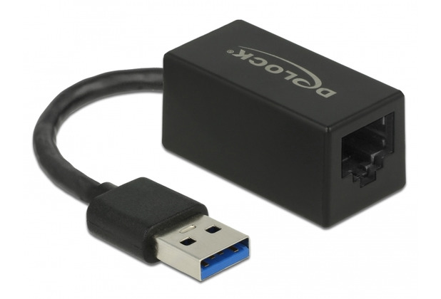 DeLock Adapter USB 3.0 Typ-A > 1 x Gigabit LAN RJ45 kompakt schwarz