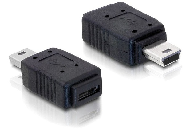 DeLock Adapter USB mini Stecker > USB micro-B Buch
