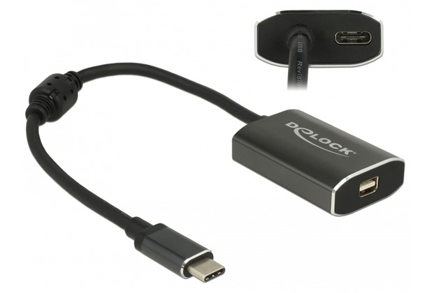 DeLock Adapter USB Type-C™ Stecker > mini Displayport Buchse 4K 60Hz PD Funktion
