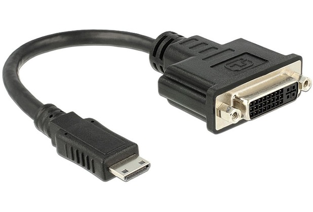 DeLock Adapterkabel mini HDMI-C St>DVI 24+1Buchse
