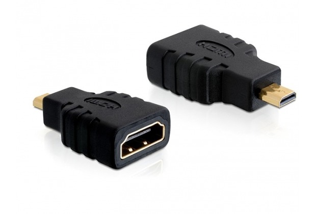 DeLock Adapterstecker Micro-HDMI <> HDMI, schwarz