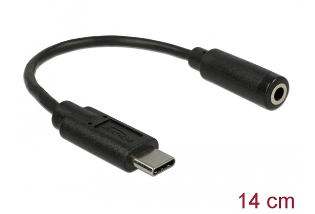 DeLock Audio Adapter USB Type-C™ Stecker > 3,5 mm Klinkenbuchse 14 cm