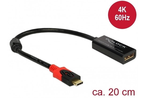 DeLock DisplayPort Adapter fr einen USB Type-C Monitor 4K 60 Hz