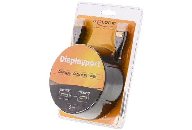 DeLock Kabel Displayport 1.2 Stecker>Displayport Stecker 5m