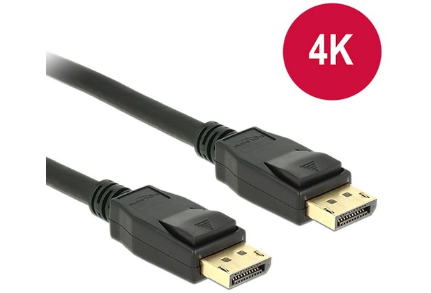 DeLock Kabel DisplayPort Stecker > DisplayPort Stecker 2 m schwarz