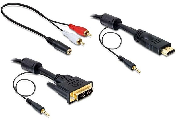 DeLock Kabel DVI - HDMI + Sound Stecker-Stecker 2m