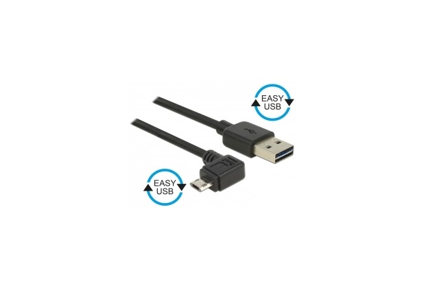 DeLock Kabel EASY USB 2.0-A > EASY Micro-B gewinkelt 2 m