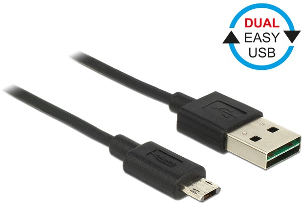 DeLock Kabel EASY USB 2.0-A > USB 2.0 Micro-B St/St 1 m