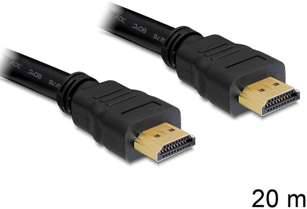 DeLock Kabel HDMI A-A Stecker/Stecker 20m