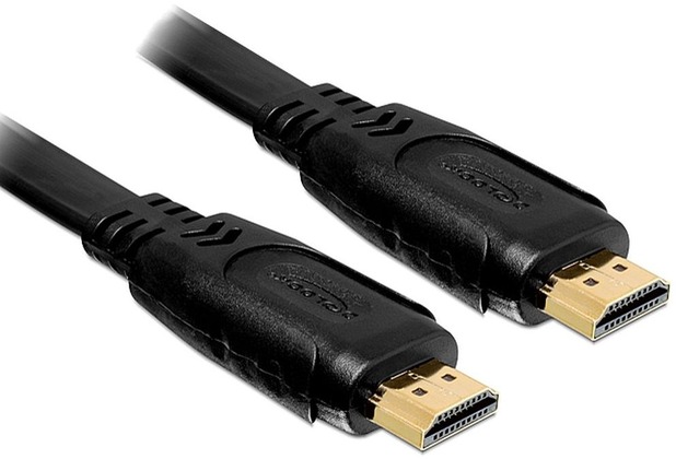 DeLock Kabel HDMI A-A St/St 1.4 flach 5,0 m DL,