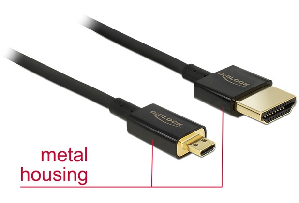 DeLock Kabel HDMI A Stecker > HDMI A Stecker 3D 4K 0,25