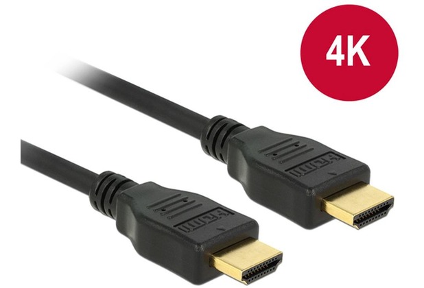 DeLock Kabel HDMI A Stecker > HDMI A Stecker 4K, 1m
