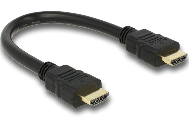 DeLock Kabel HDMI A Stecker > HDMI A Stecker 4K, 25 cm