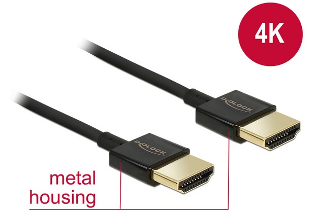 DeLock Kabel High Speed HDMI mit Ethernet - HDMI-A Stecker >