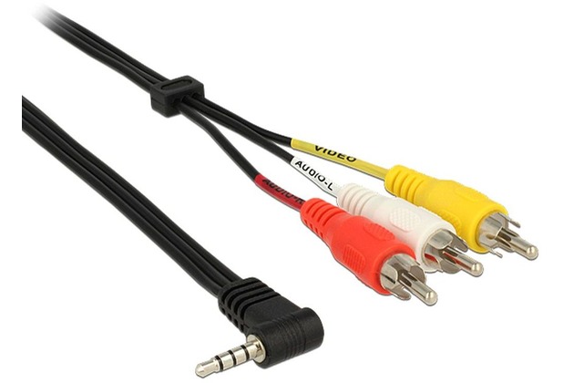 DeLock Kabel Klinke 3,5 mm 4 Pin Stecker gewinkelt > 3 x