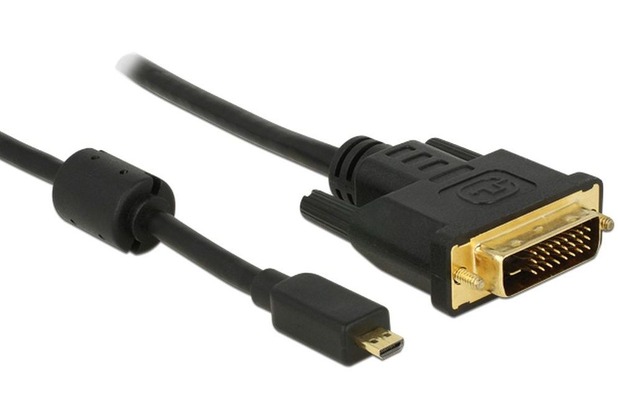 DeLock Kabel Micro HDMI D Stecker > DVI 24+1 Stecker 1 m