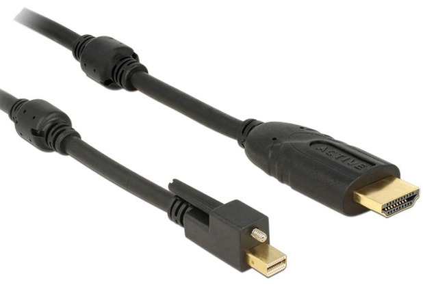 DeLock Kabel mini Displayport 1.2 Stecker mit Schraube >