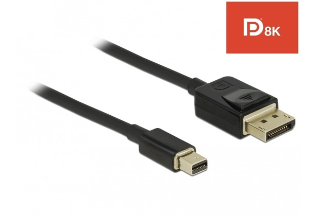 DeLock Kabel mini DisplayPort 1.4 Stecker > DisplayPort Stecker 2,0m