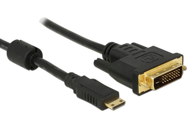 DeLock Kabel Mini HDMI C Stecker > DVI 24+1 Stecker 2 m