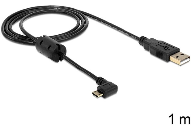 DeLock Kabel USB-A Stecker > USB micro-B Stecker gewinkelt