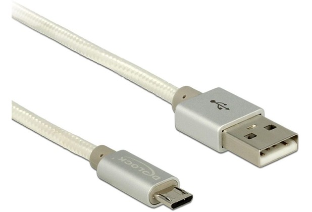 DeLock Kabel USB 2.0 A Stecker > USB 2.0 Micro B Stecker 1m wei