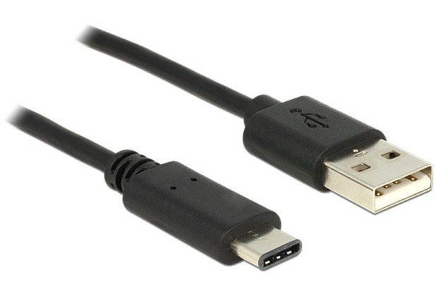 DeLock Kabel USB 2.0 Typ-A Stecker USB Type-C 0,5 m schwarz