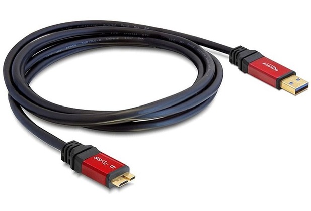 DeLock Kabel USB 3.0-A > micro-B Stecker/Stecker 3m, Prem