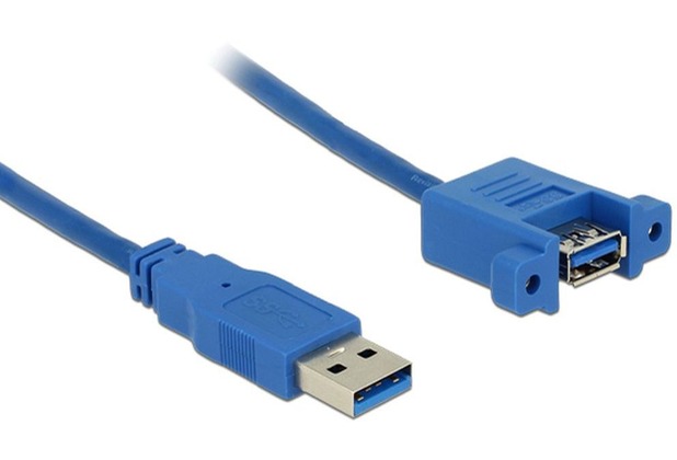 DeLock Kabel USB 3.0 A Stecker > USB 3.0 A Buchse 1 m blau