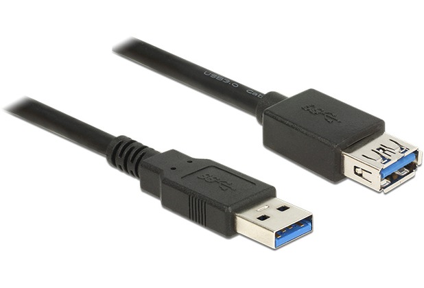 DeLock Kabel USB 3.0 A Stecker > USB 3.0 A Buchse 1 m schwarz