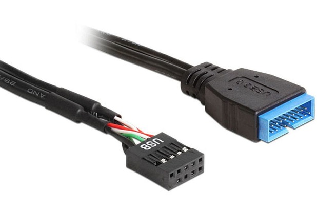 DeLock Kabel USB 3.0 Pinheader St > USB 2.0 Pinheader Bu 45c