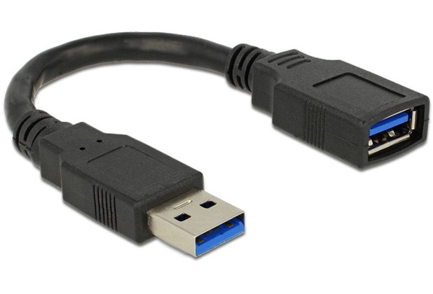 DeLock Kabel USB 3.0 Verlängerung, A/A 15cm St/B