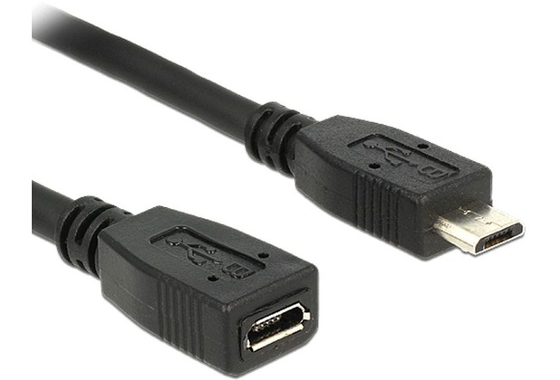 DeLock Kabel USB Verlngerung micro-B Stecker>micro-B Buchse